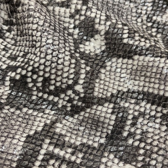 Tiger Mist Snakeskin Off the Shoulder Crop Top - Picture 7 of 8